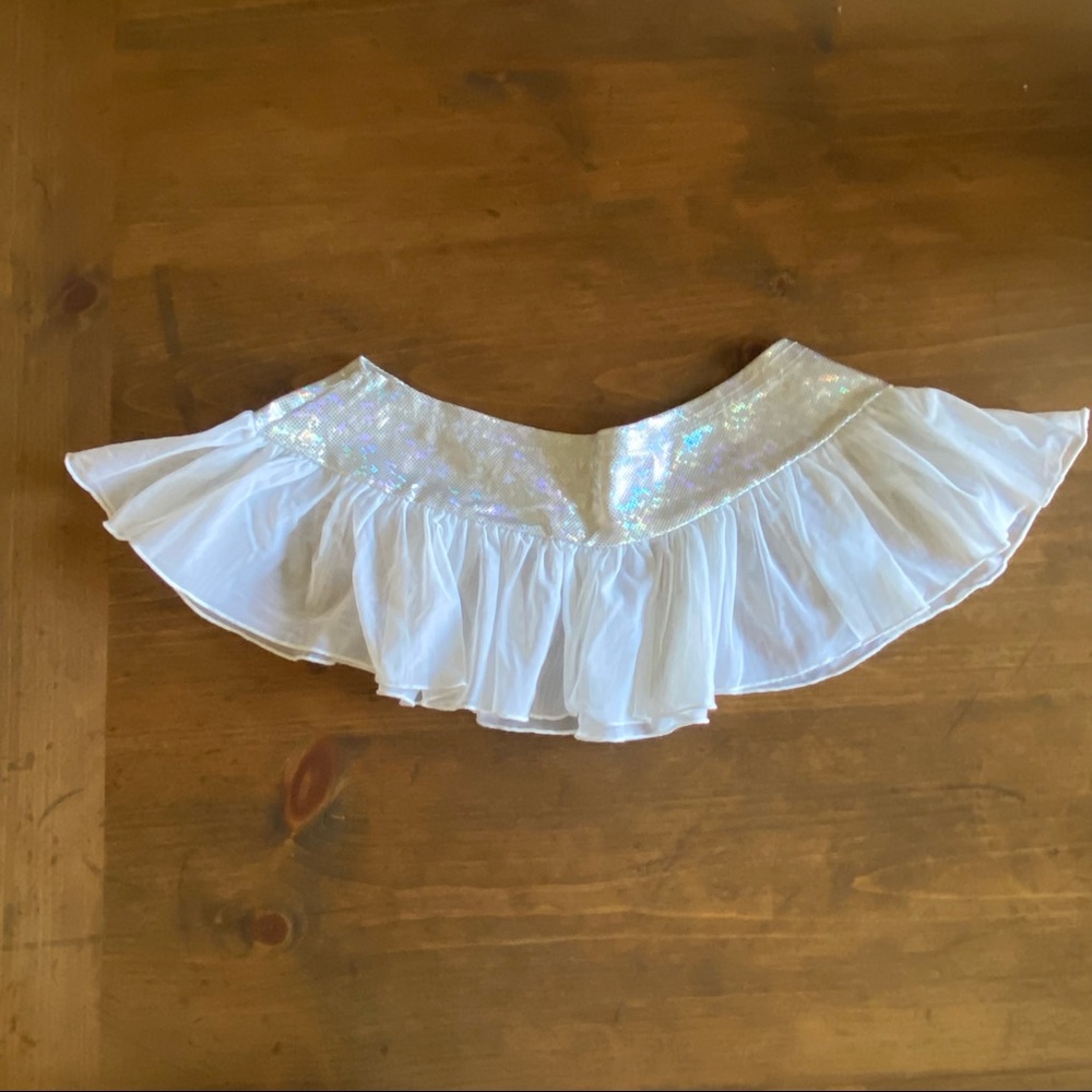 IHeartRaves Micro Holographic Mesh Skirt